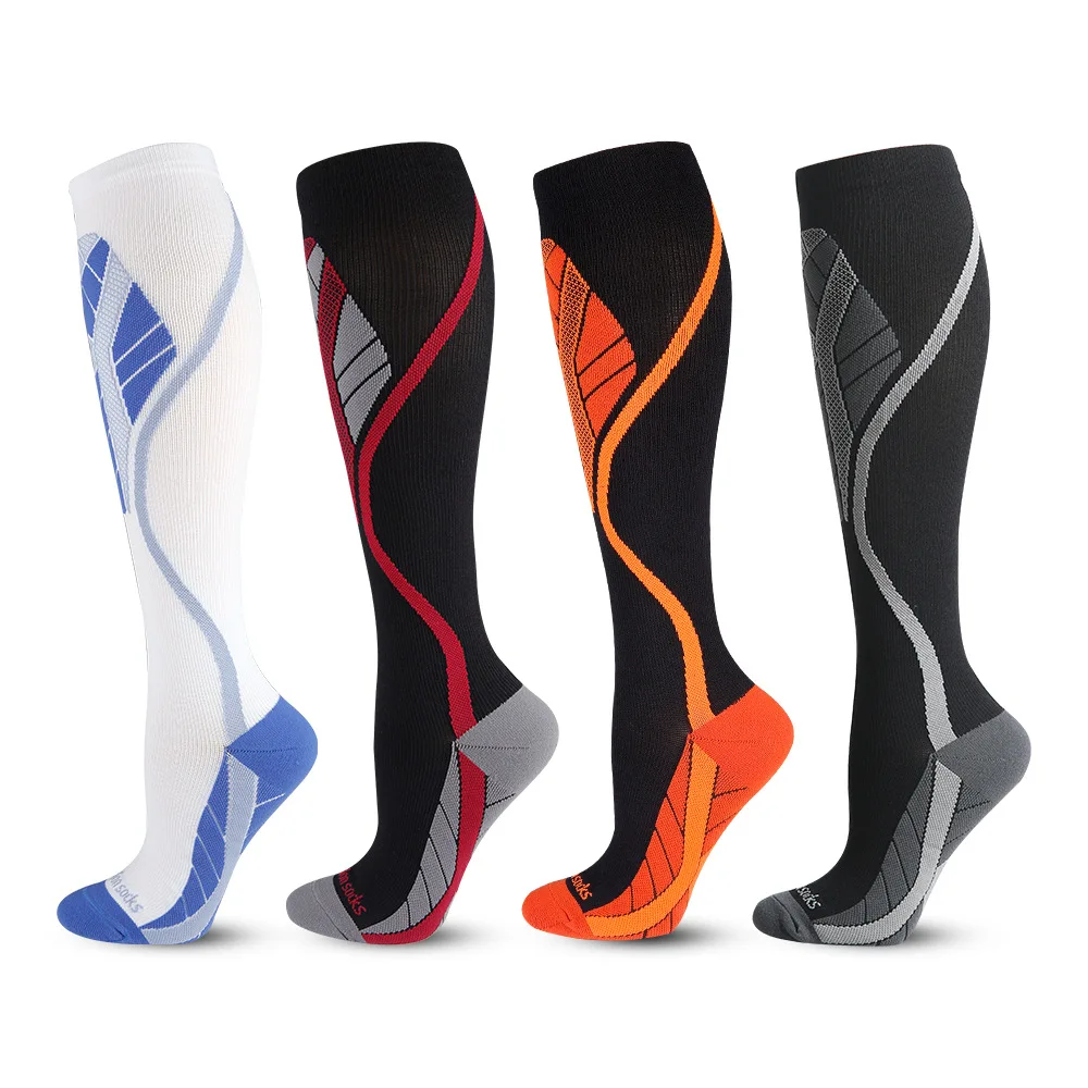 Manufacturer Long Leg Compression Socks Professional Outdoor Riding Mountaineering, Marathon Running Socks Sports Pressure Socks