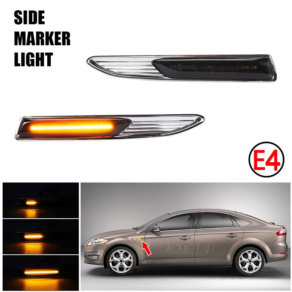 Светодиодный динамический янтарный индикатор боковой маркер сигнал поворота