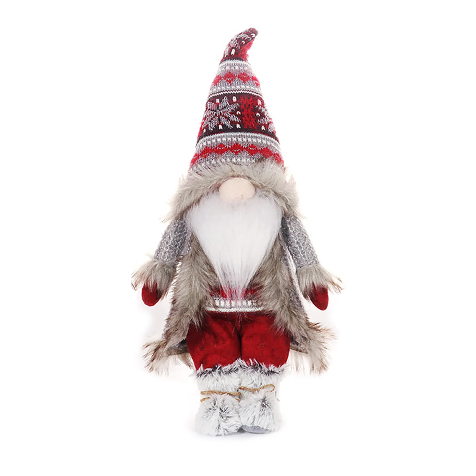 Christmas Gnome Plush Toy Easy to Use Standing Gnome for Christmas Party Room Christmas Plush Ornament for Home gass images - 6