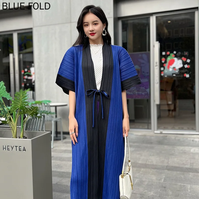 New Miyake Pleated Windbreaker Japanese Style Personality Fashion Print Coat Loose Atmosphere Loose Boutique PLEATS
