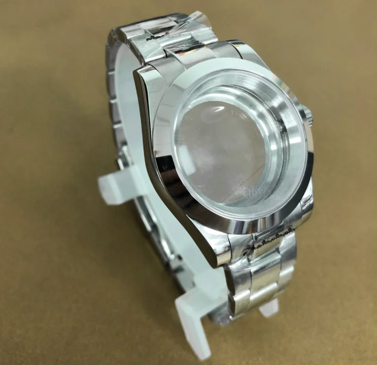 39 мм чехол для часов из нержавеющей стали с оправой AK и сапфировым стеклом