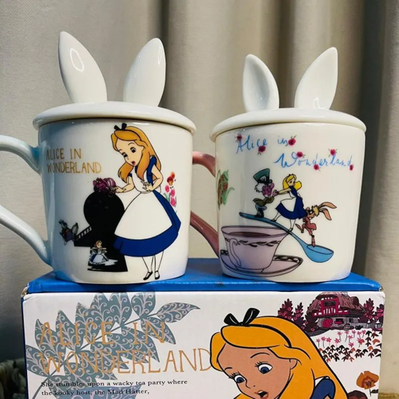 

Cartoon Alice in Wonderland Teapot Couple Mug Ceramic Tea Pot Cup Set Couples Mugs Creative Xmas Gift Fast Post