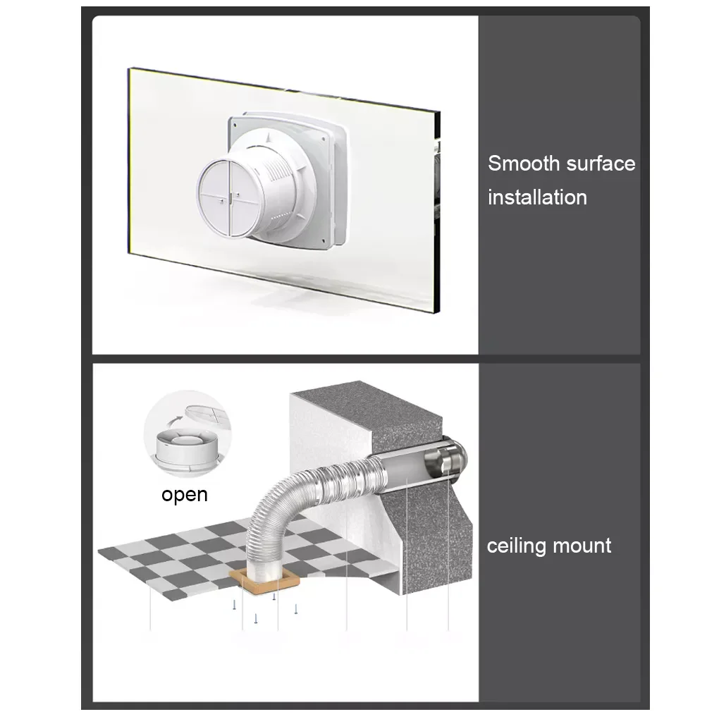 

Вытяжной вентилятор для ванной, кухни, 2200 об./мин., 4 дюйма
