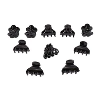 10 pcsset kids classic mini plastic black hair clips girls multi style small model mixed small claw clip hair accessories