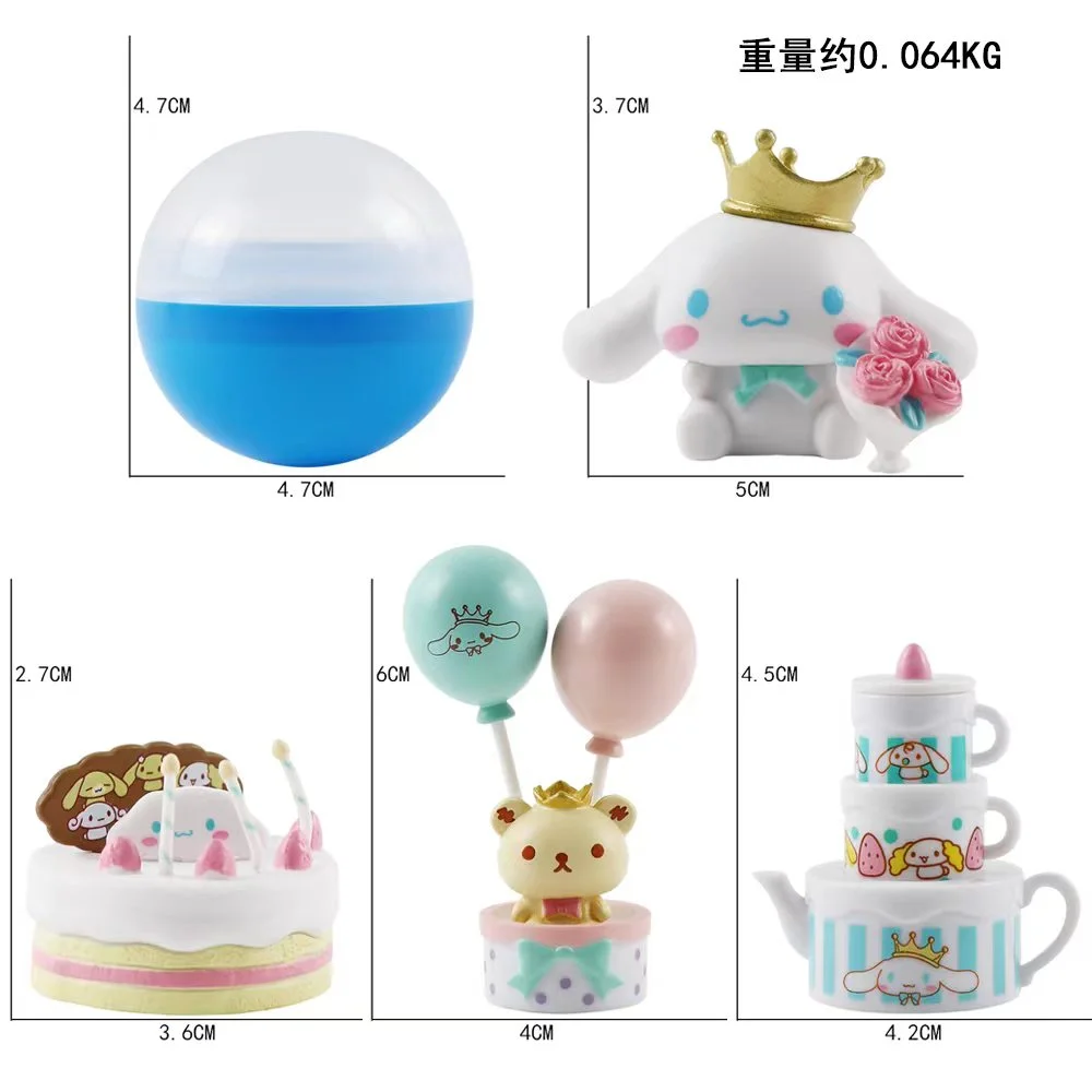 Мини-фигурки Sanrio Cinnamoroll 5/6 Упаковок Милая Игрушка Для Собак Декоративное