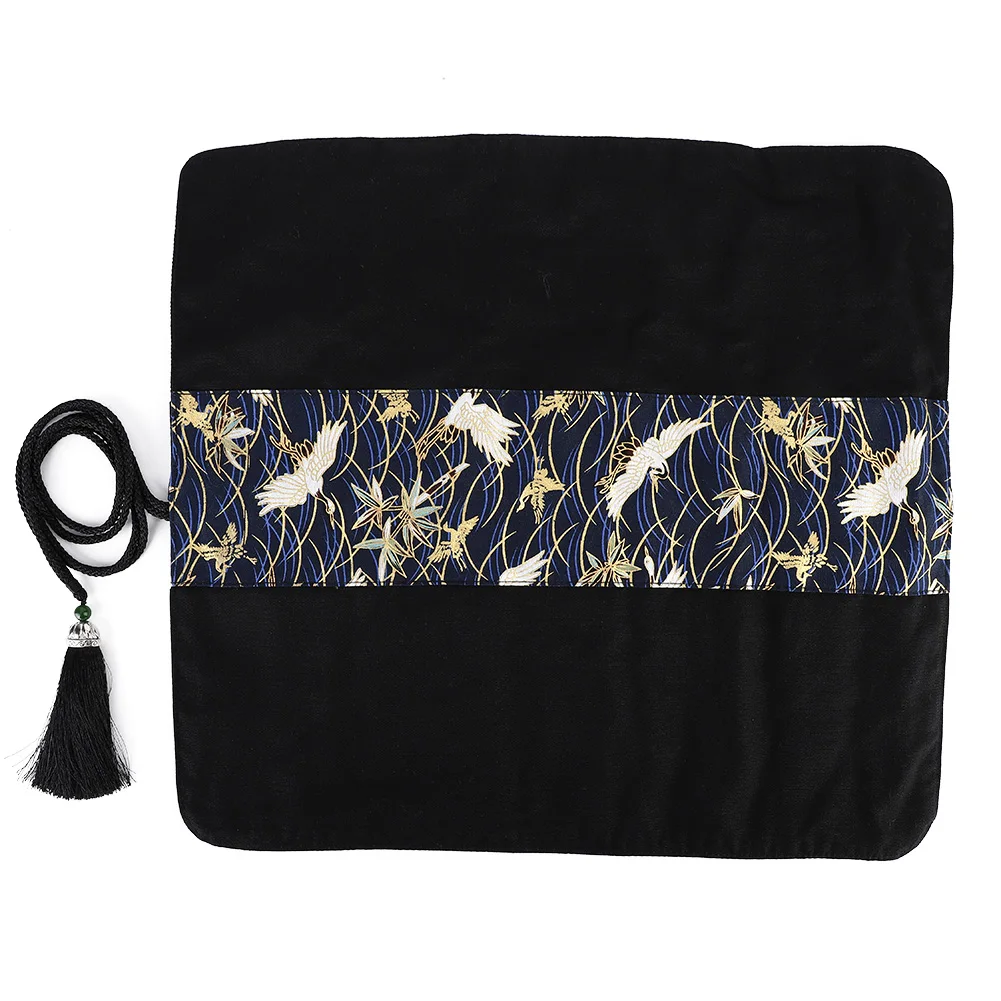 

Handmade Fabric Pen Case Roll Up Pencil Bag Pouch with Pockets & Tassel Wrap handmade handmade handmade handmade handmade