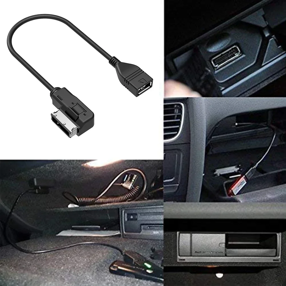 Автомобильный USB AUX музыкальный кабель AMI sma Plug And Play черный для A4L A5 A8 Q5 из ПВХ новый