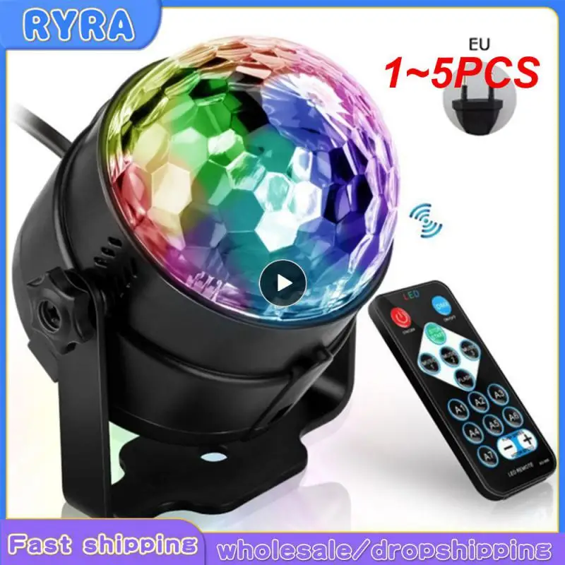 

1~5PCS Sound Activated Rotating Disco Light Colorful LED Stage Light 3W RGB Laser Projector Lamp DJ Party Light for Home KTV Bar