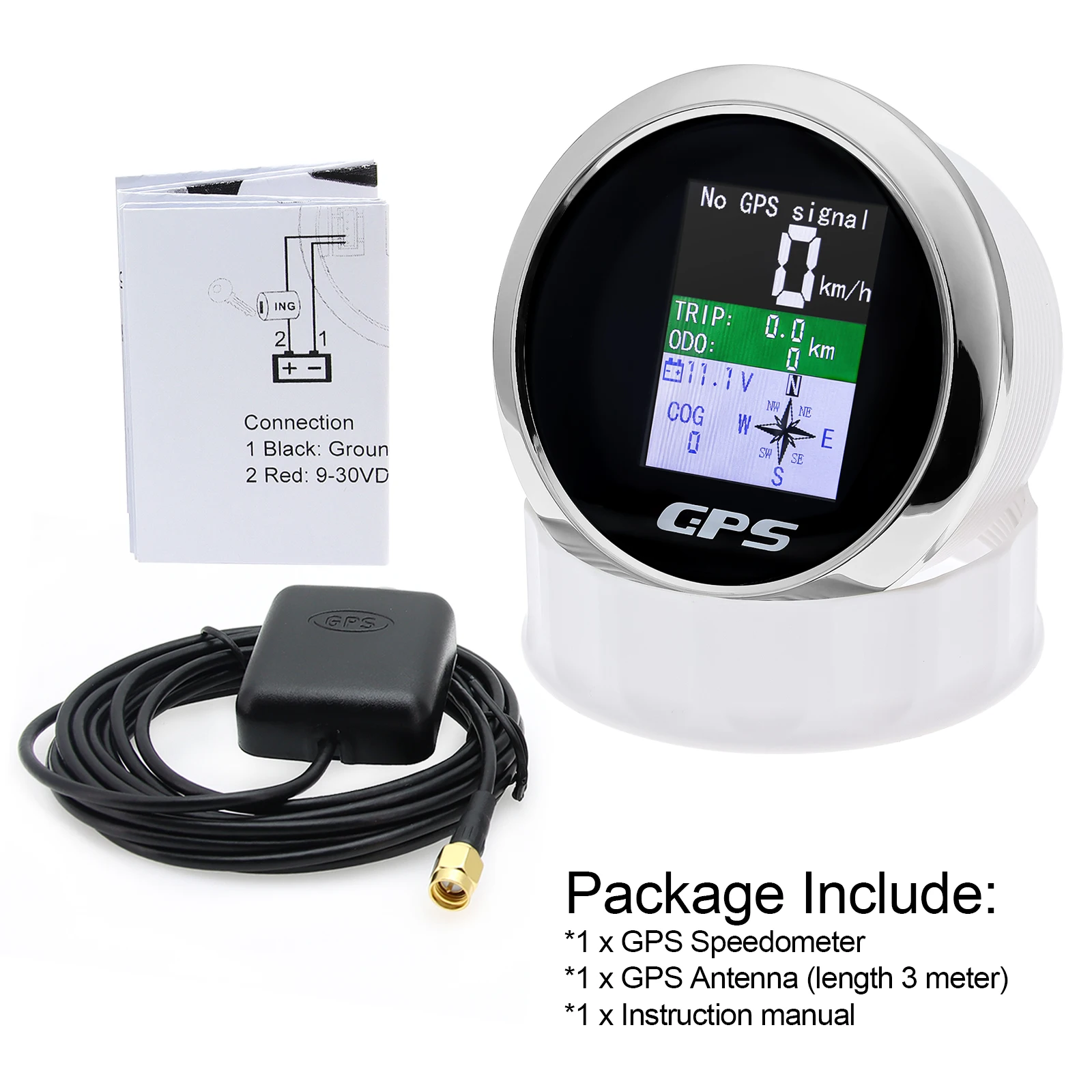 

85 Мм Универсальный Цифровой GPS-спидометр С Антенной TFT-дисплей Водонепроницаемый Вольтметр Для Автомобиля, Мотоцикла