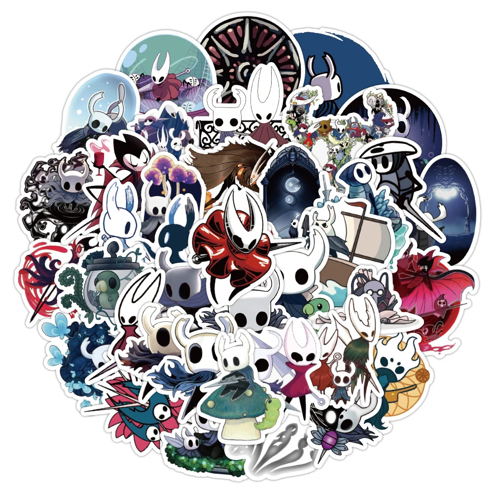 

10/30/50pcs/Set Hollow Knight Cartoon Game Graffiti Stickers for Notebook Motorcycle Skateboard Computer Laptop luggage Car DIY