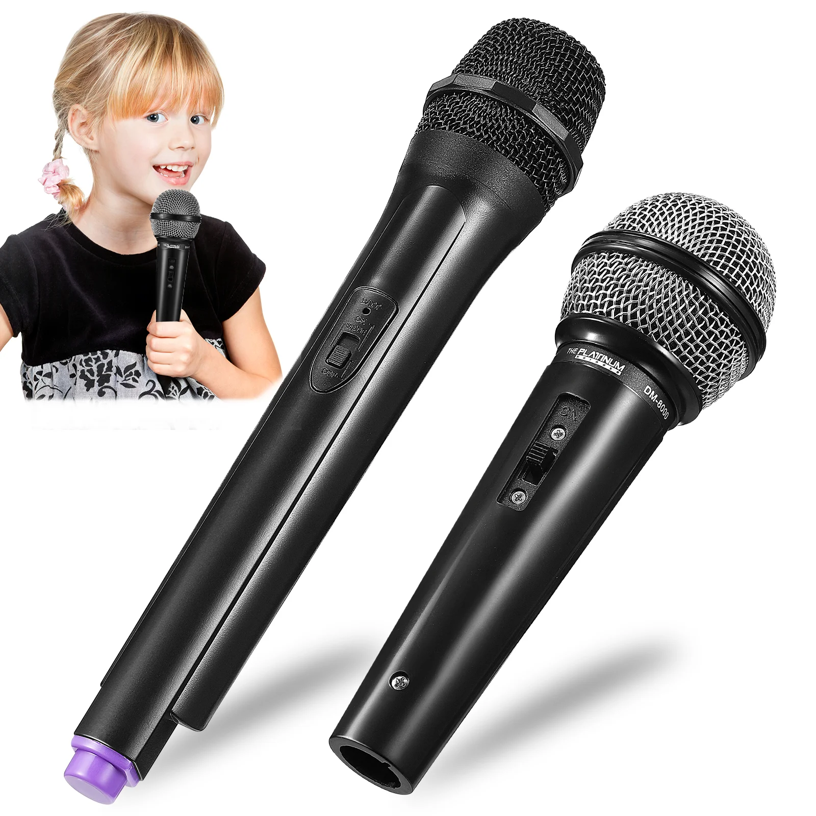 

4 Pcs Kids Microphone Toys Plastic Microphones Simulation Microphones for Little Boys Girls