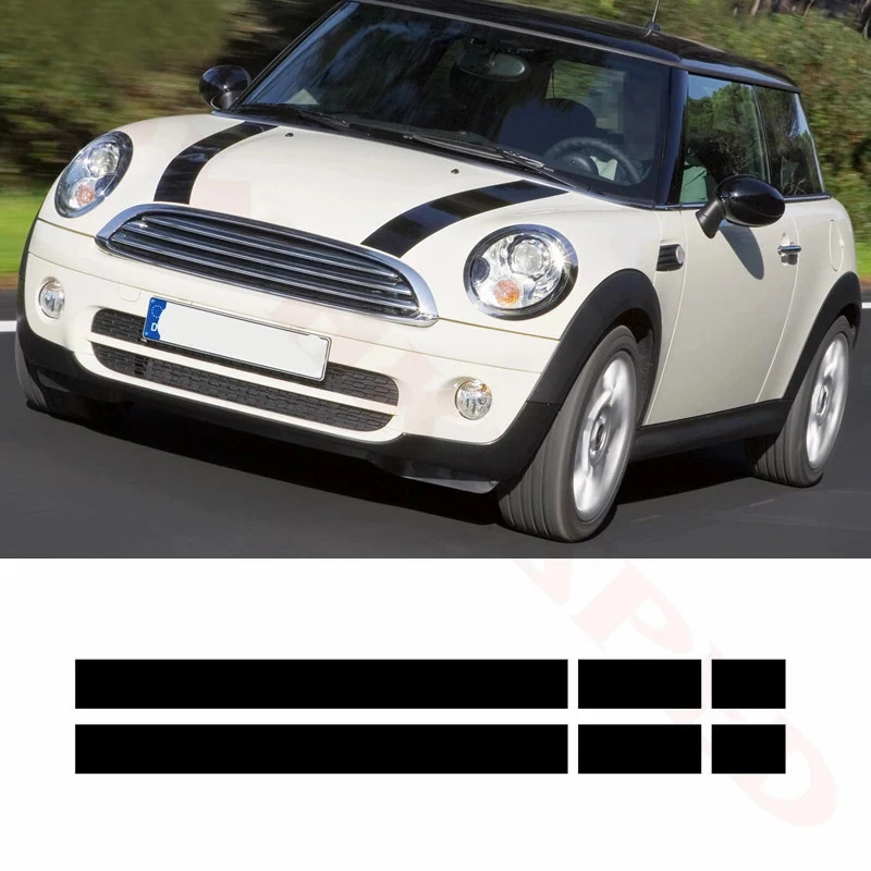 

Reflective Car Hood Decal Engine Cover Rally Line Bonnet Stripe Sticker For MINI Cooper F56 R56 F55 F57 R57 JCW Accessories
