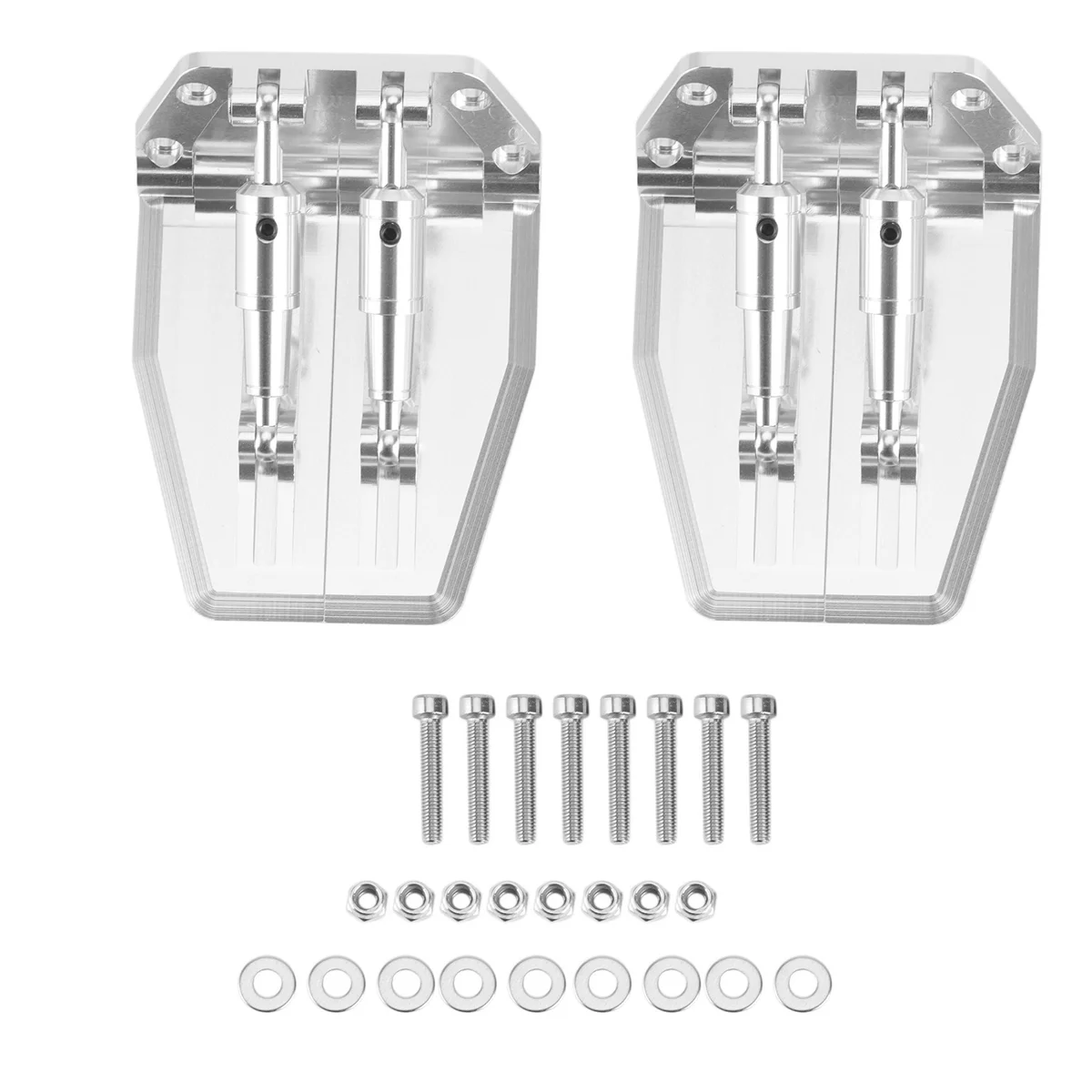 

2Pcs Metal Adjustable Trim Tabs 69X57X30mm for Nitro Gas RC Model
