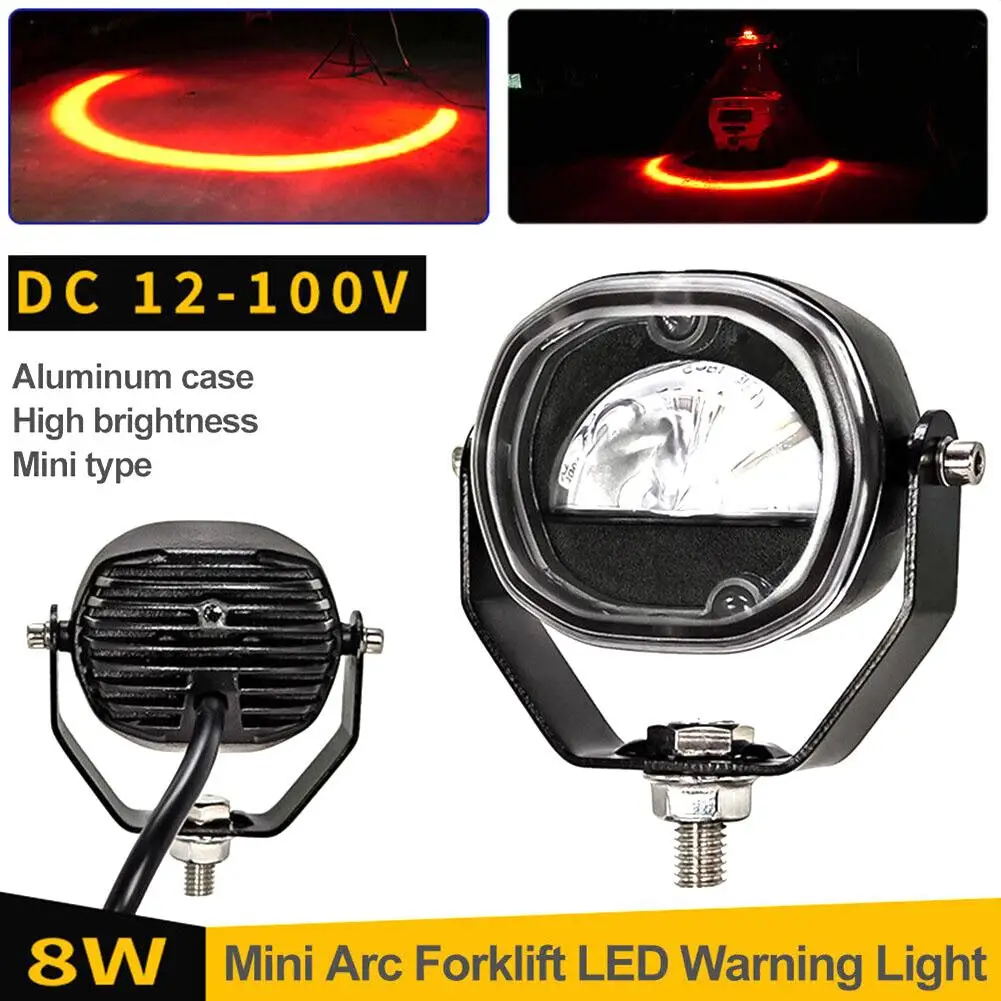 

12V-100V Red LED Forklift Truck Lamp Zone Warehouse Safety Working Light 12-100V Vehicle Safety Lamp LED Light Bar