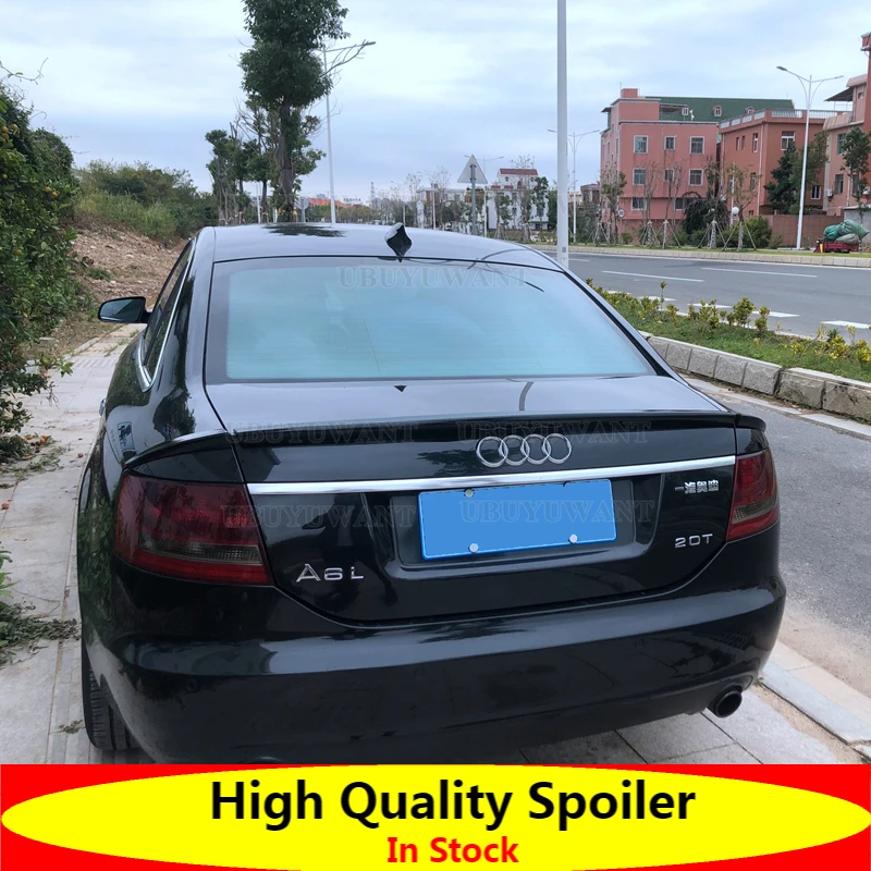 

For Audi A6 C6 2005-2011 Spoiler High Quality PU Material Car Trunk Lip Wings Tail Spoiler A6 Accessories Dedicated Decoration
