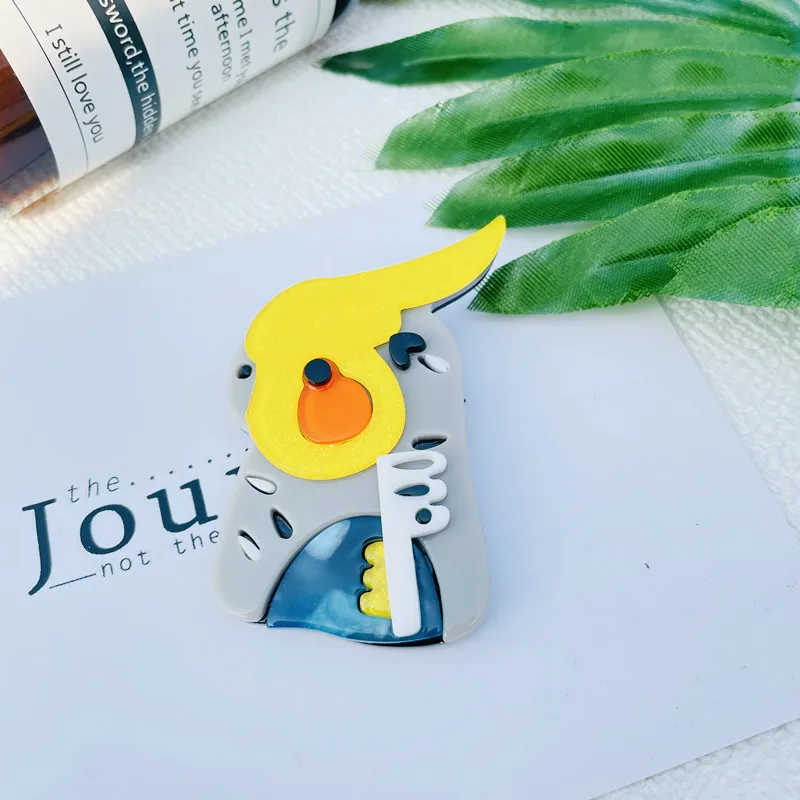 

Wuli&baby Lovely Acrylic Parrot Bird Brooches For Women Unisex Cute Animal Party Office Brooch Pin Gifts