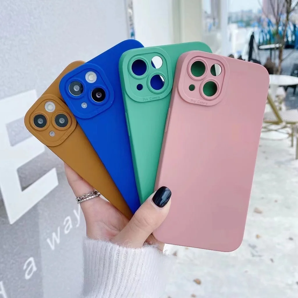 

Ins Cute Pure Color Phone Case for VIVO S1 Y7S Y20 Y20i Y12S Y17 Y15 Y12 Y11 2019 Shockproof Anti-Scratch Silicone Case