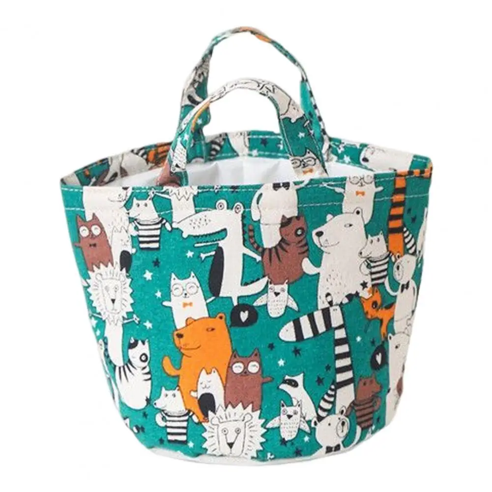 

Bento Bag Portable Lunch Bag Random Color Strong Bearing Useful Wave Pattern Lunch Bag