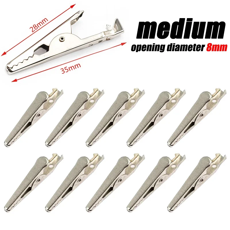 10 шт., зажимы типа «крокодил», красные/черные зажимы «крокодил», мягкий пластиковый испытательный зонд с покрытием, тестовый зажим «крокодил», 28 мм, 35 мм, 45 мм