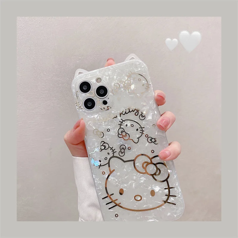 

Hello Kitty For IPhone7/8P/X/XR/XS/XSMAX/11/12Pro/13pro 11 12 13 Pro Max All-inclusive Soft Rubber Anti-drop Phone Case