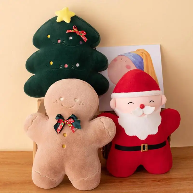 

Gingerbread Doll Cute Cookie Man Doll Ornaments Christmas Decorations Home Decor Gifts Soft Hugging Pillow Cushion