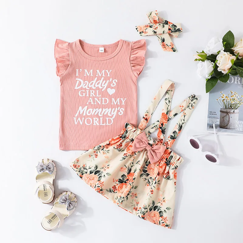 

2022 New Summer Clothes Sets Cotton Short Sleeve O Neck Ruffles Letter Yellow Cute 2 Piece Sets Designer Boys Clothes Sets 9M-3T
