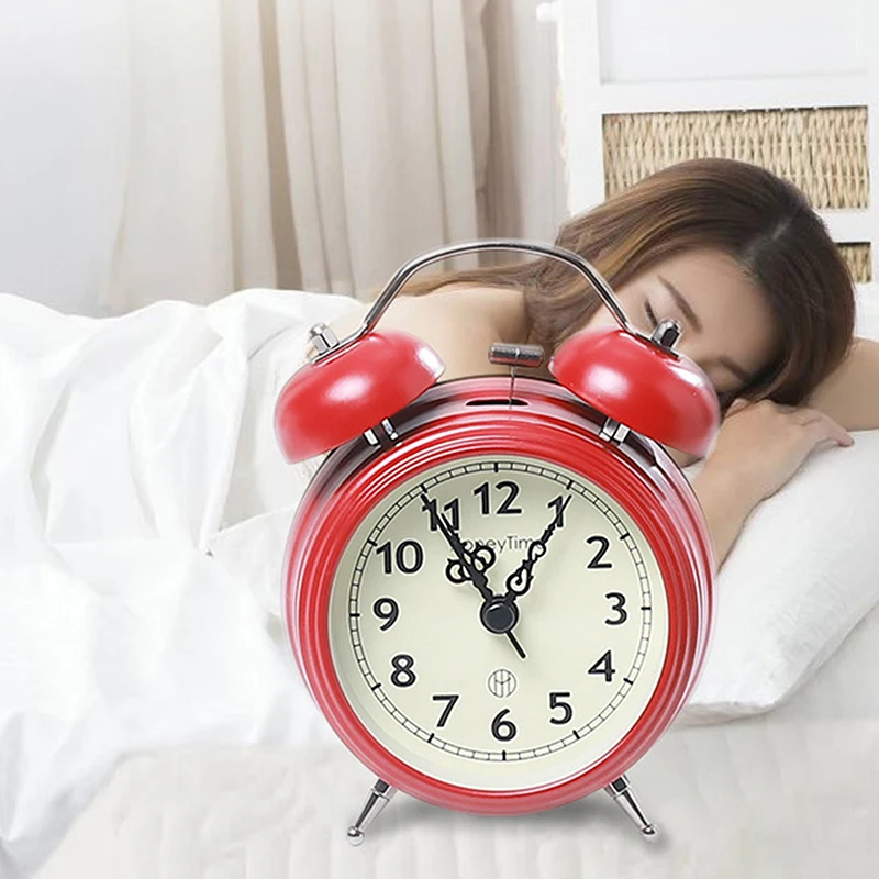 1 шт. громкий винтажный звон-будильник с металлическим каркасом будильник для