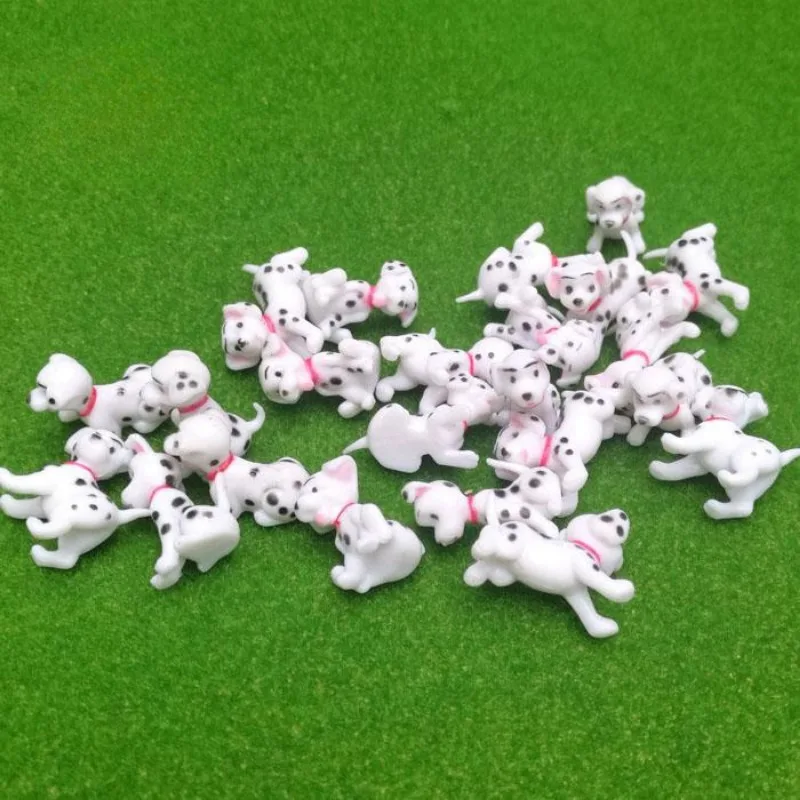 

1: 12 кукольный домик «сделай сам», миниатюрная модель животного, аксессуары, пятнистый щенок, собака, 6 домашних животных случайным образом