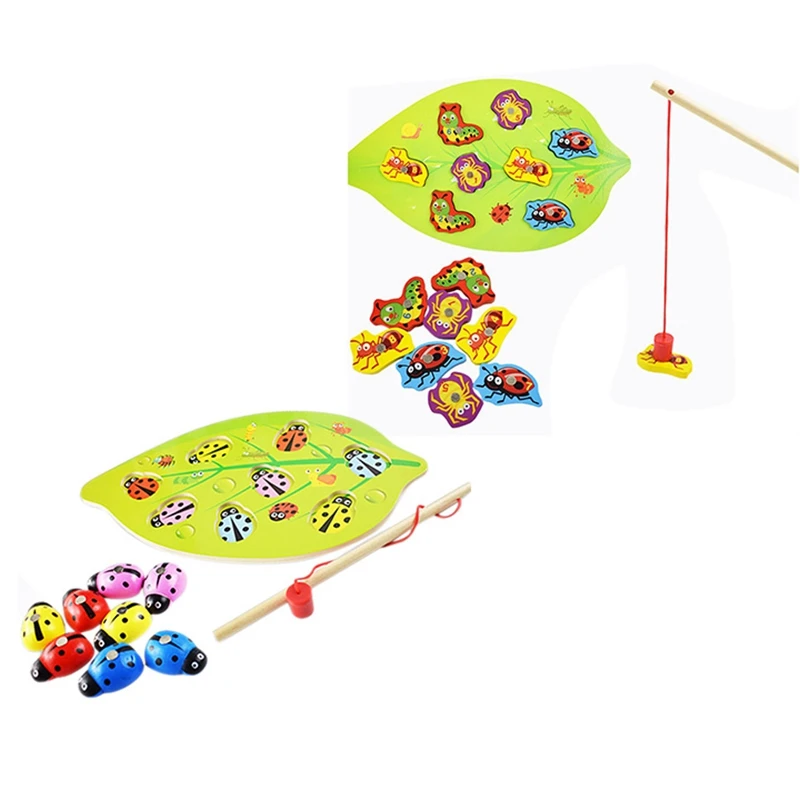 

Kids Toys Magnetic Catch Wooden Toy For Children Early Educational Toys Gift