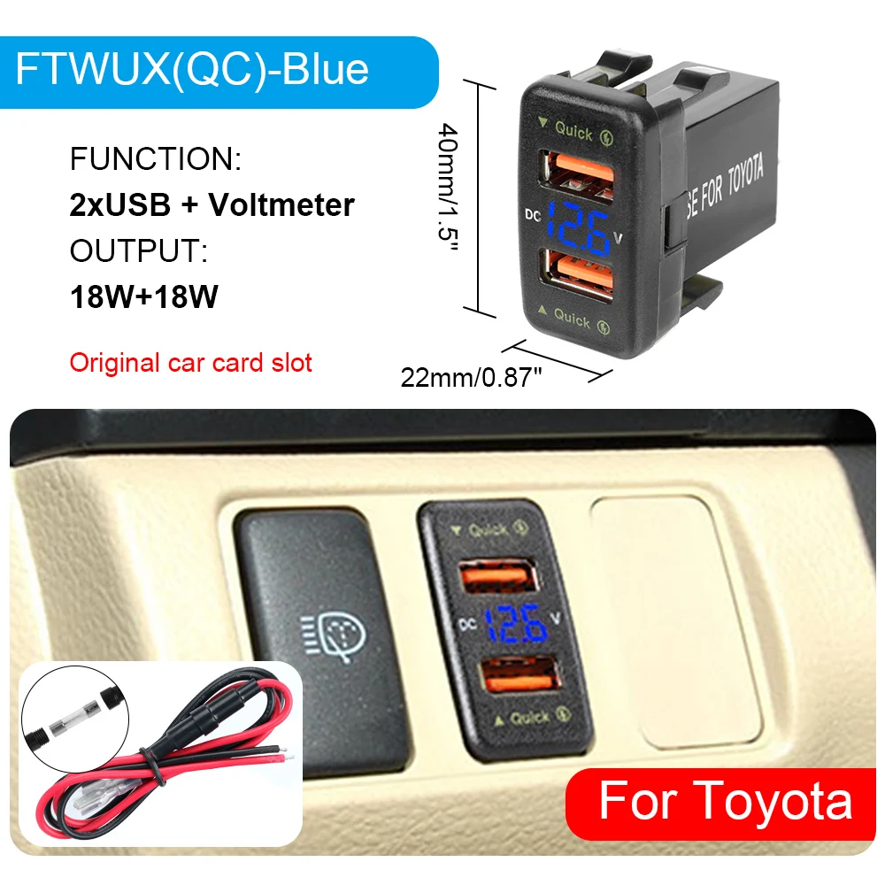 

USB-зарядка для Toyota Corolla Yaris Chr Auris RAV4 12 В,