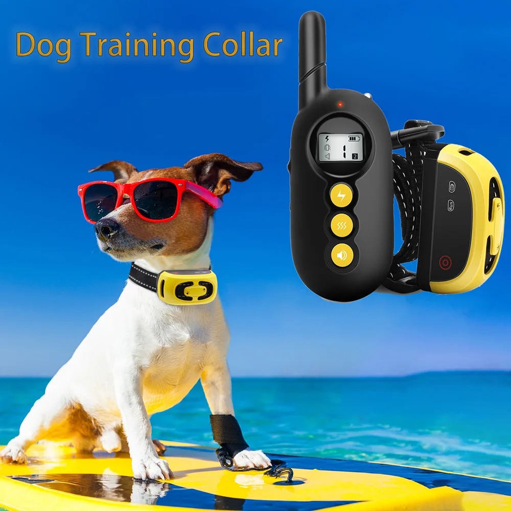 

800m Waterproof Bark Stop Shock Collars Electric Dog Training Collar Remote Control Anti Bark Collar with Light Static Vibrator