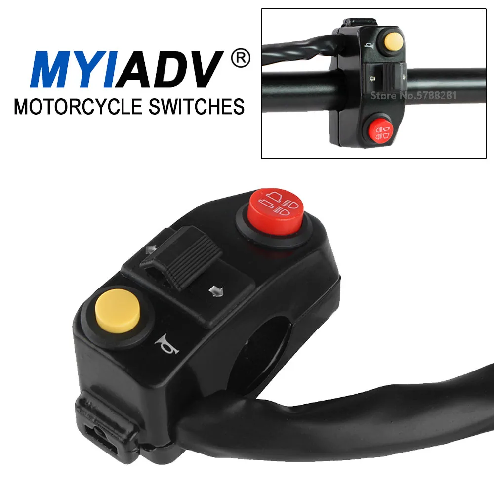 

Motorcycle Switches Turn Signal Light Horn Button Electric Fog Lamp Start 7/8" 22mm Handlebar Controller Retro Vintage Switch