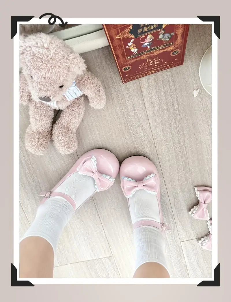 Оригинальные ботинки в стиле &quotЛолита&quot Cos Cheese с надписью Love и бантом