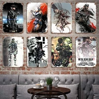 metal gear solid girl game decor poster vintage tin sign metal sign decorative plaque for pub bar man cave club wall decoration