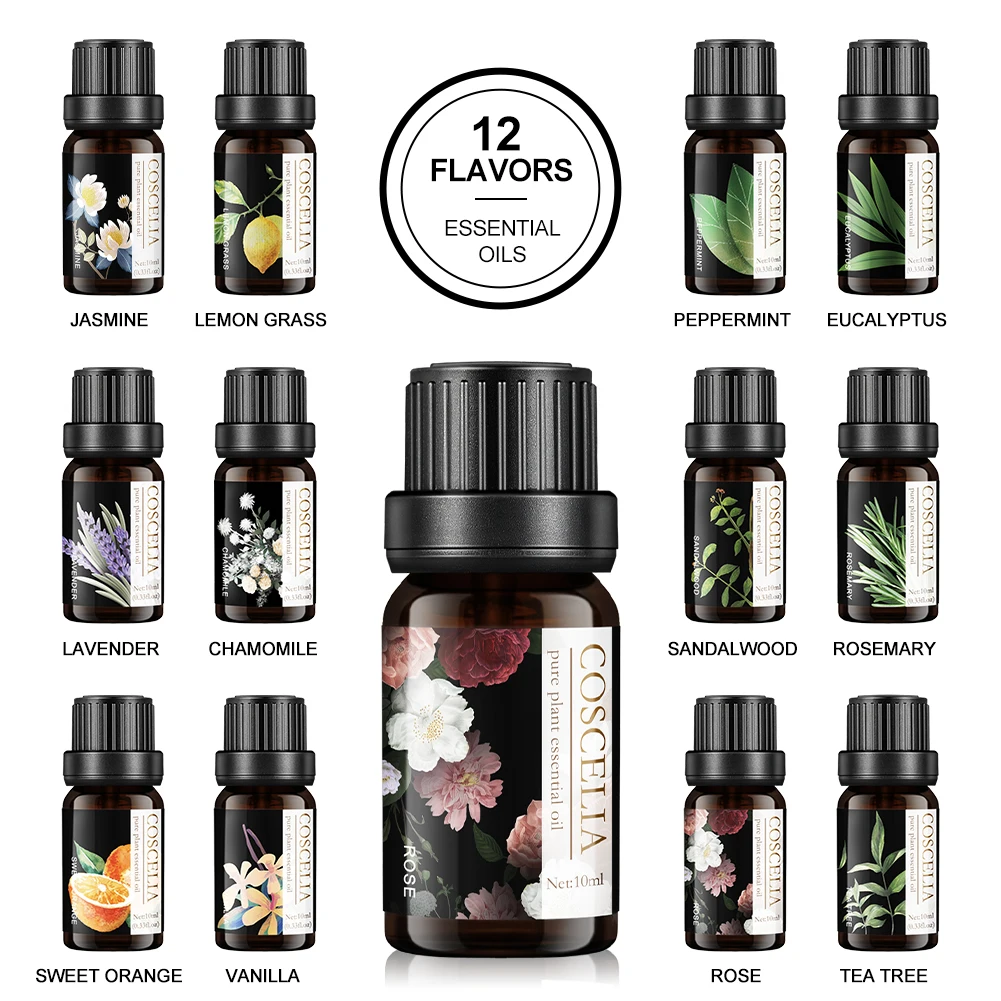 COSCELIA чистое растительное эфирное масло для увлажнителя диффузоры жасмин лаванда