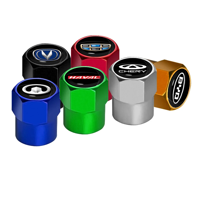 4pcs Aluminum Car Logo Valve Caps Tire Hex Covers for BMW M6 2002 2003 2004 2005 318i 320i 325i 330i E90 E91 Accessories - купить по