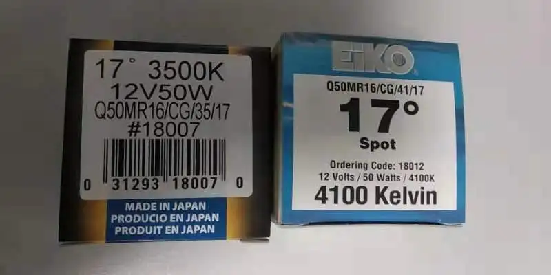 Eiko Solux 12 В 50 Вт 35K 17-градусная лучевая лампа Q50MR16/CG/35/17 3500K точесветильник ювелирный
