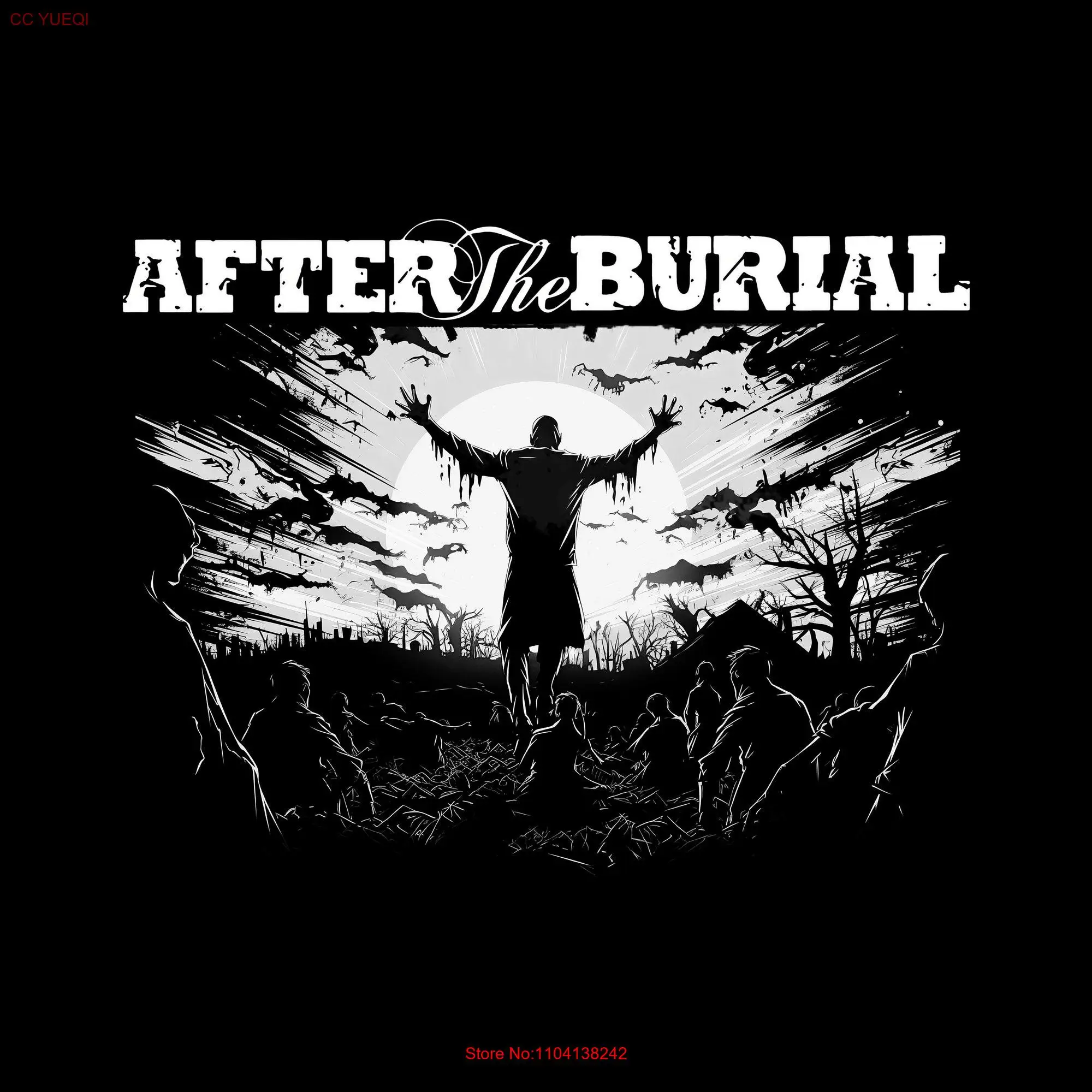 Эксклюзивная футболка с надписью после похорон металлический сердечник Djent