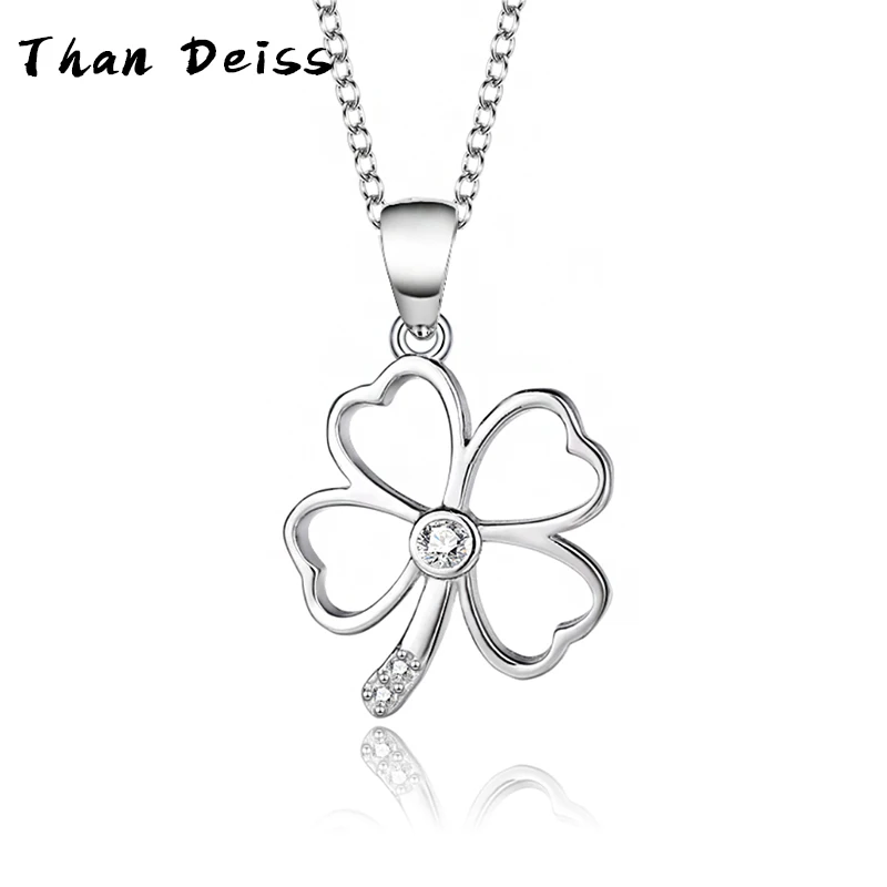 

S925 Sterling Silver Four Leaf Clover Ladies Secklace Europe And The United States Fashion Simplicity Necklace Jewelry Pendant
