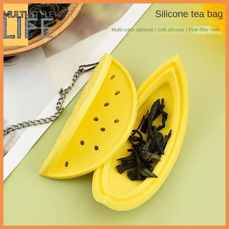 

Tea Separation Lemon Slice Tea Filter Modern And Simple Tea Strainer Silicone Stainless Steel Tea Maker Kitchen Tools Tea Bag