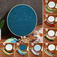 delicate diy needlework tools pastoral scenery embroidery hoop hand embroidery cross stitch embroidery kit