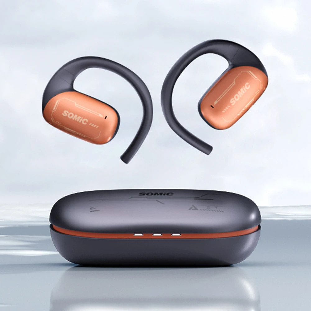 

Портативная беспроводная гарнитура, Bluetooth-совместимая гарнитура, беспроводные наушники с микрофоном для бизнеса, спорта, велоспорта, фитнеса