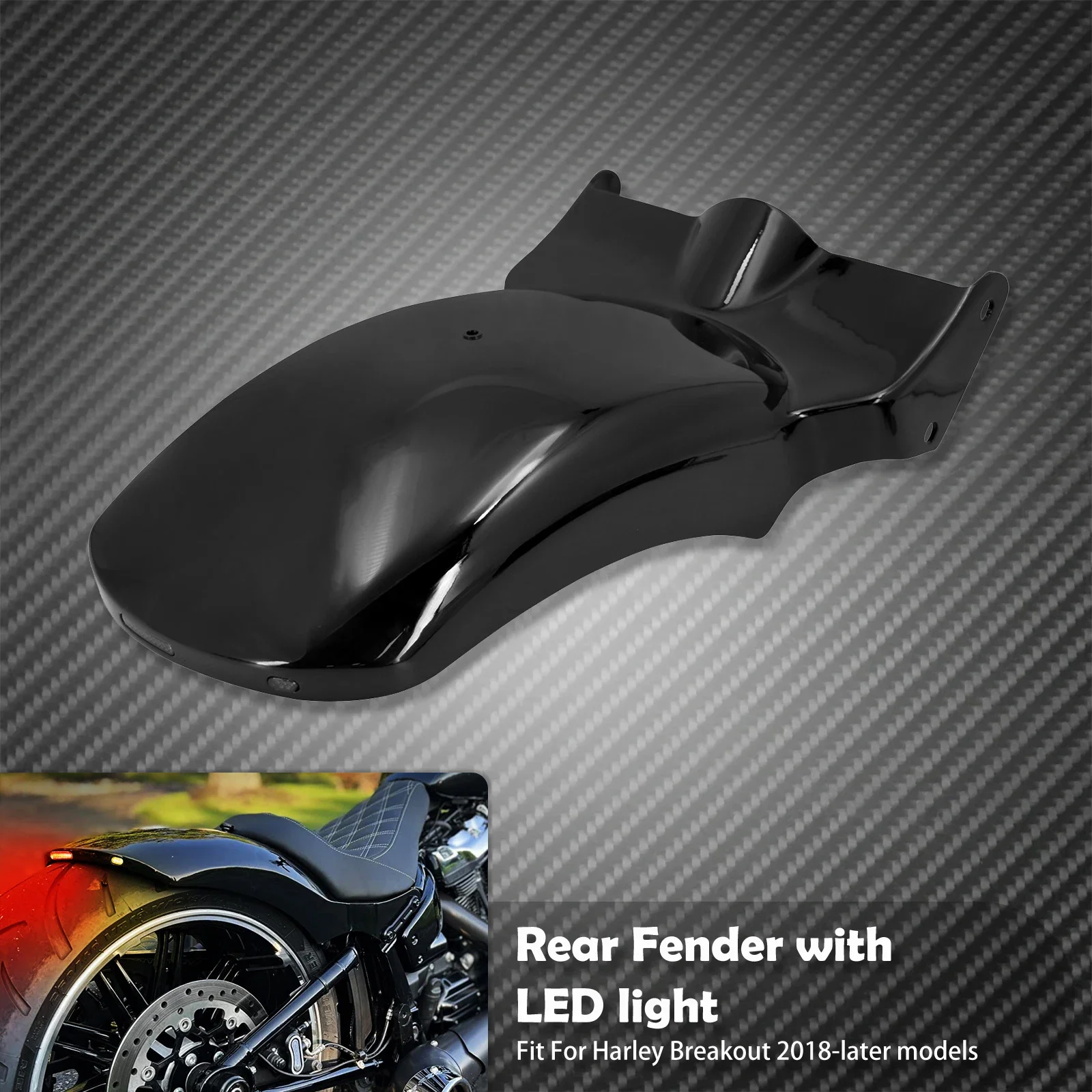 

Заднее крыло мотоцикла со стандартным стандартом, крышка брызговика, индикатор сигнала поворота тормоза для Harley Softail Fat Boy, отключение FXDR 18-Up