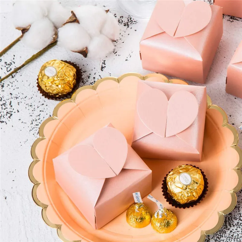 

Chocolate Dragee Boxes Wedding Gifts for Guests Souvenirs 100pcs Girl Baby Shower Children School Birthday Gifts Candy Box