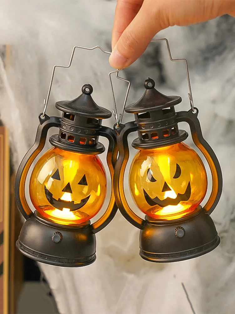 Светящаяся масляная лампа на Хэллоуин ручной тыквенный фонарь украшение в виде
