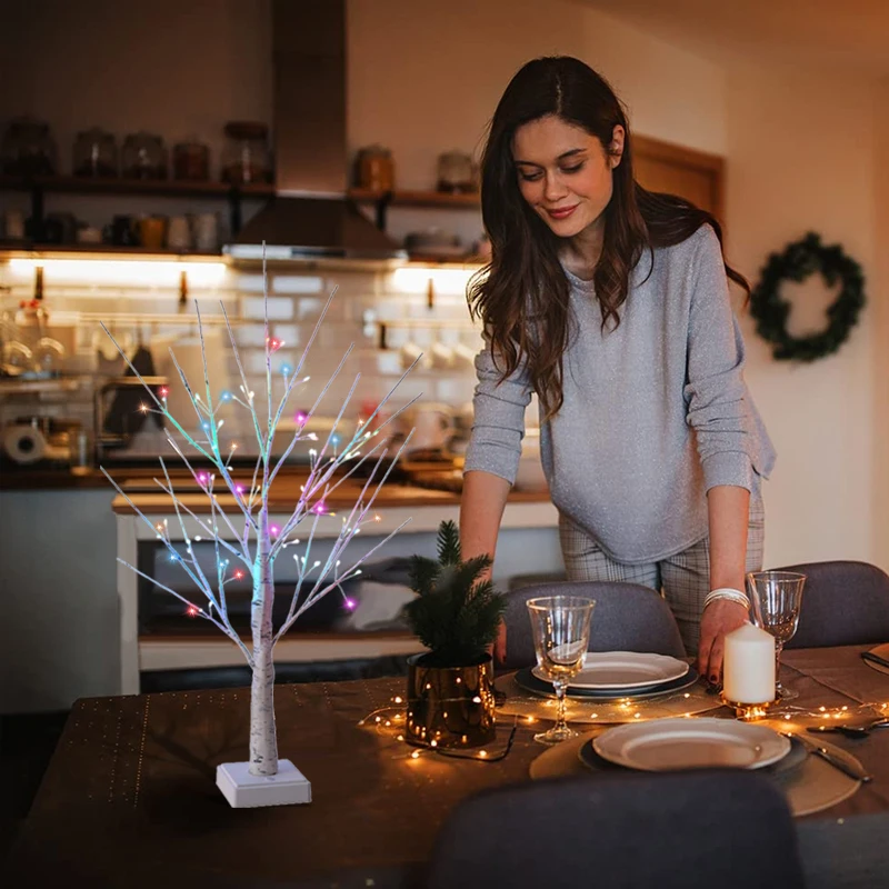 

Светодиодный ночной Светильник из ивы, Гипсофила, цветная Настольная лампа с дистанционным управлением для дома, спальни, свадьбы, Рождеств...