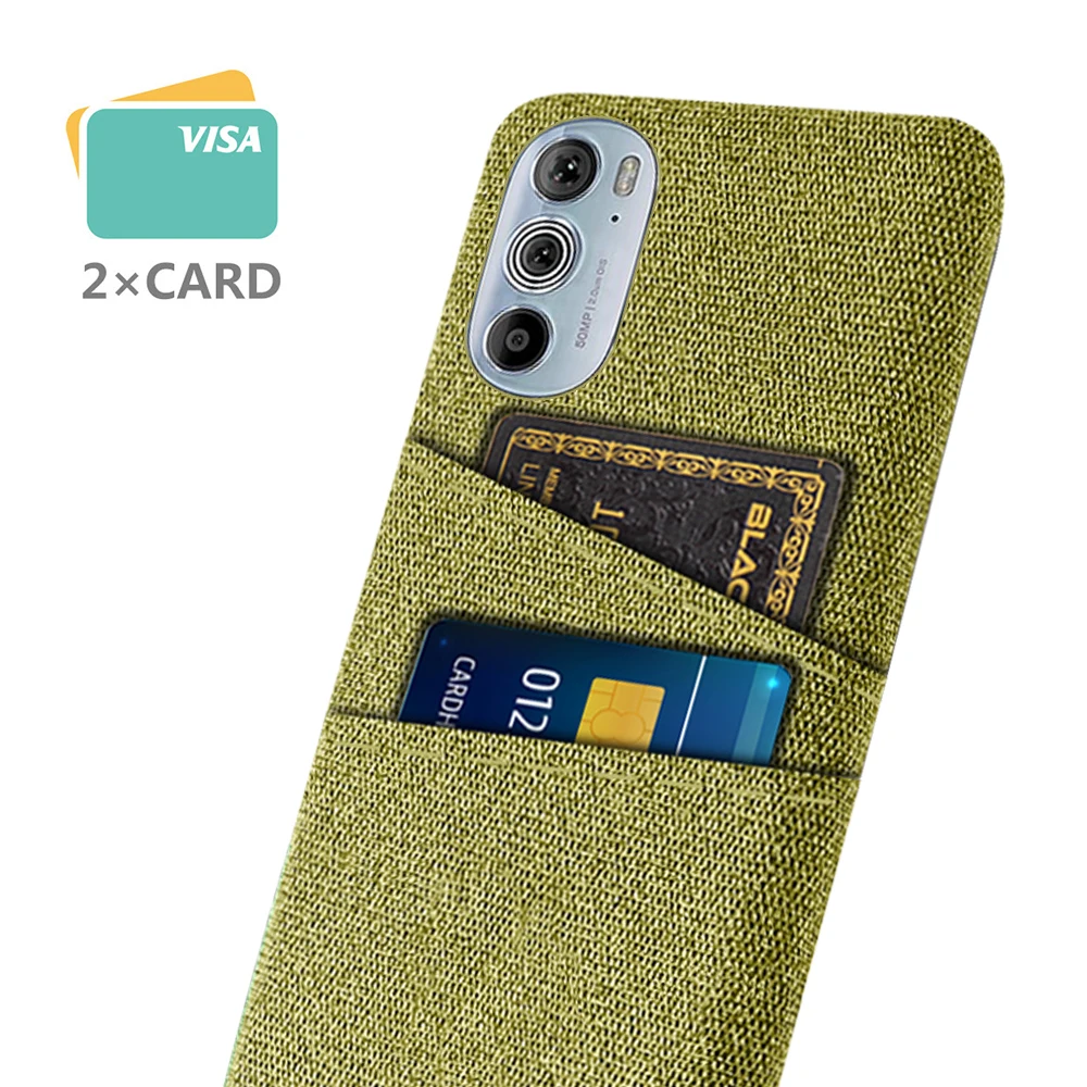 

For Moto Edge 30 Pro Case 6.7" Dual Card Fabric Cloth Luxury Cover for Motorola Edge Plus 2022 Funda Moto Edge30 Pro XT2201-1