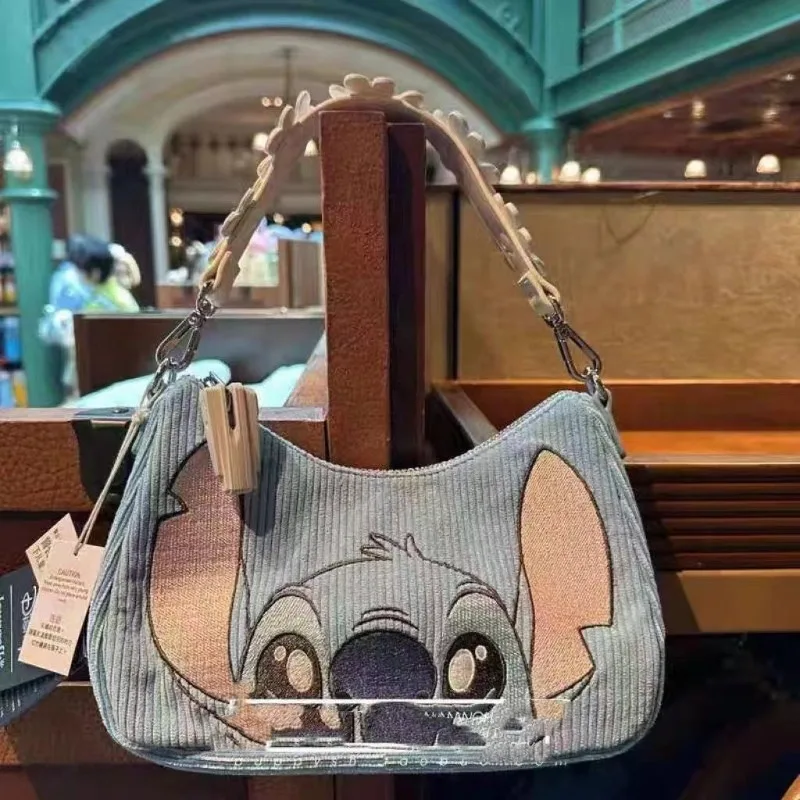 ścieg torba na ramię Disney torebka Cartoon sztruksowa pod pachami kobiety Anime małe kopertówki torby typu crossbody dżinsy dziewczyny prezent