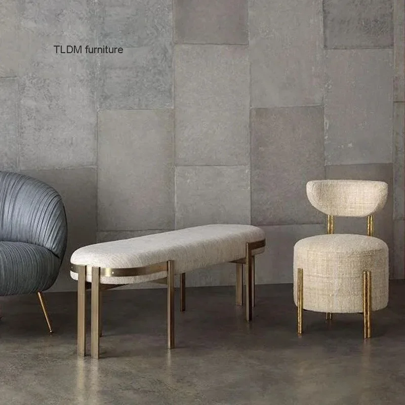 Роскошные дизайнерские табуретки для кровати отель спальня современная