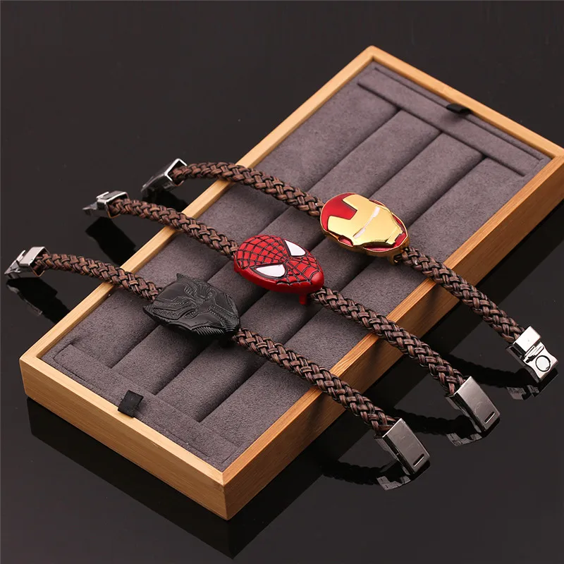 Браслет из веревки ручной работы фильма Marvel Мстители Человек-паук Черная пантера